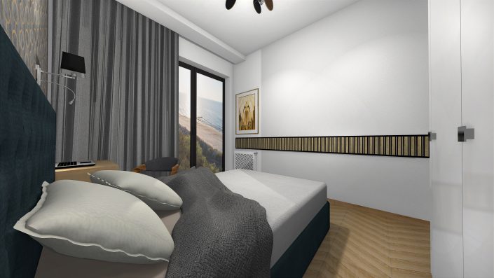 Sypialnia inspiracje, Art Deco, projekty wnętrz Kraków, Wrocław, Katowice, Warszawa